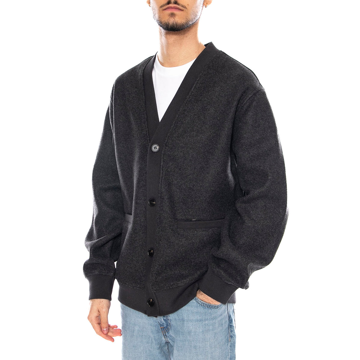 Victor Cardigan OTW -- Cardigan Uomo Dark Grey Melange Grigio 22034895-4807666 . ONLY & SONS 