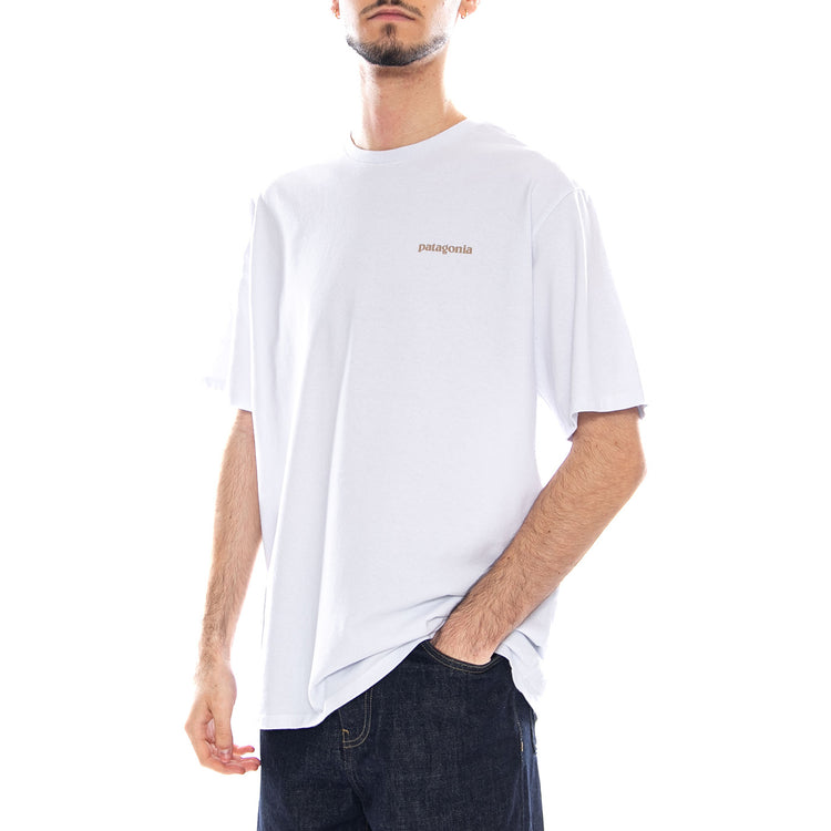 M's Fitz Roy Icon Responsibili-Tee - Maglietta Girocollo Uomo Bianca 37838 WHI PATAGONIA 