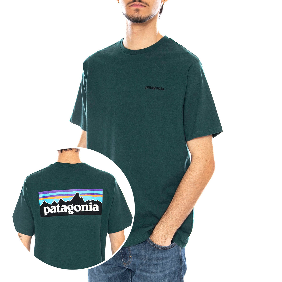M's P-6 Logo Responsibili-Tee Sage Green - Maglietta Girocollo Uomo Verde 38504 CASG PATAGONIA 
