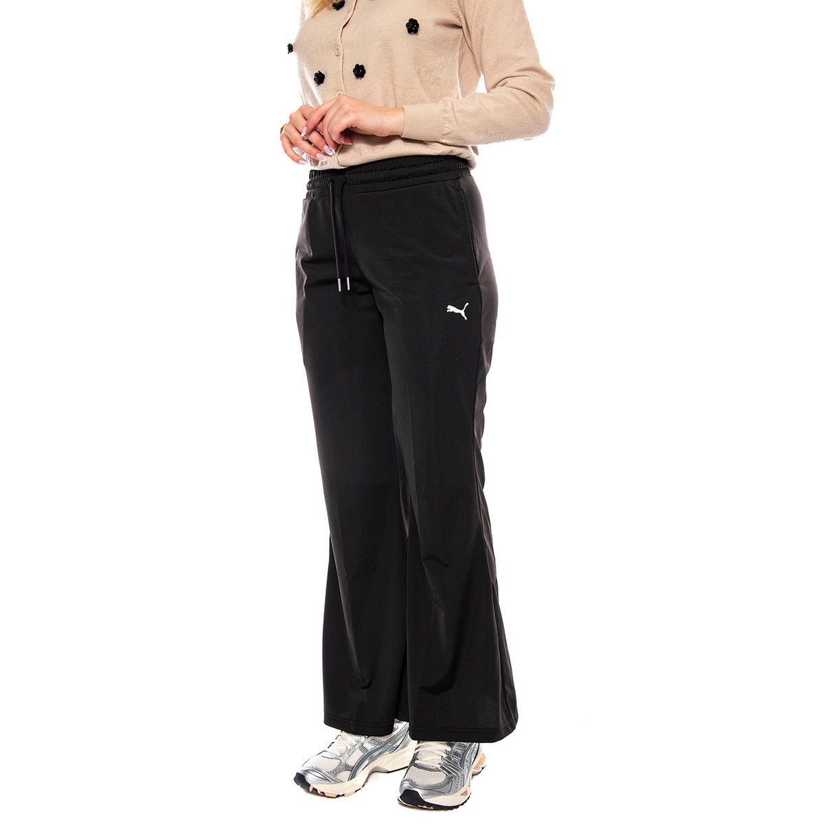 WARDROBE ESS Flared Pants -- Pantaloni Donna Neri 632045-01 . PUMA 