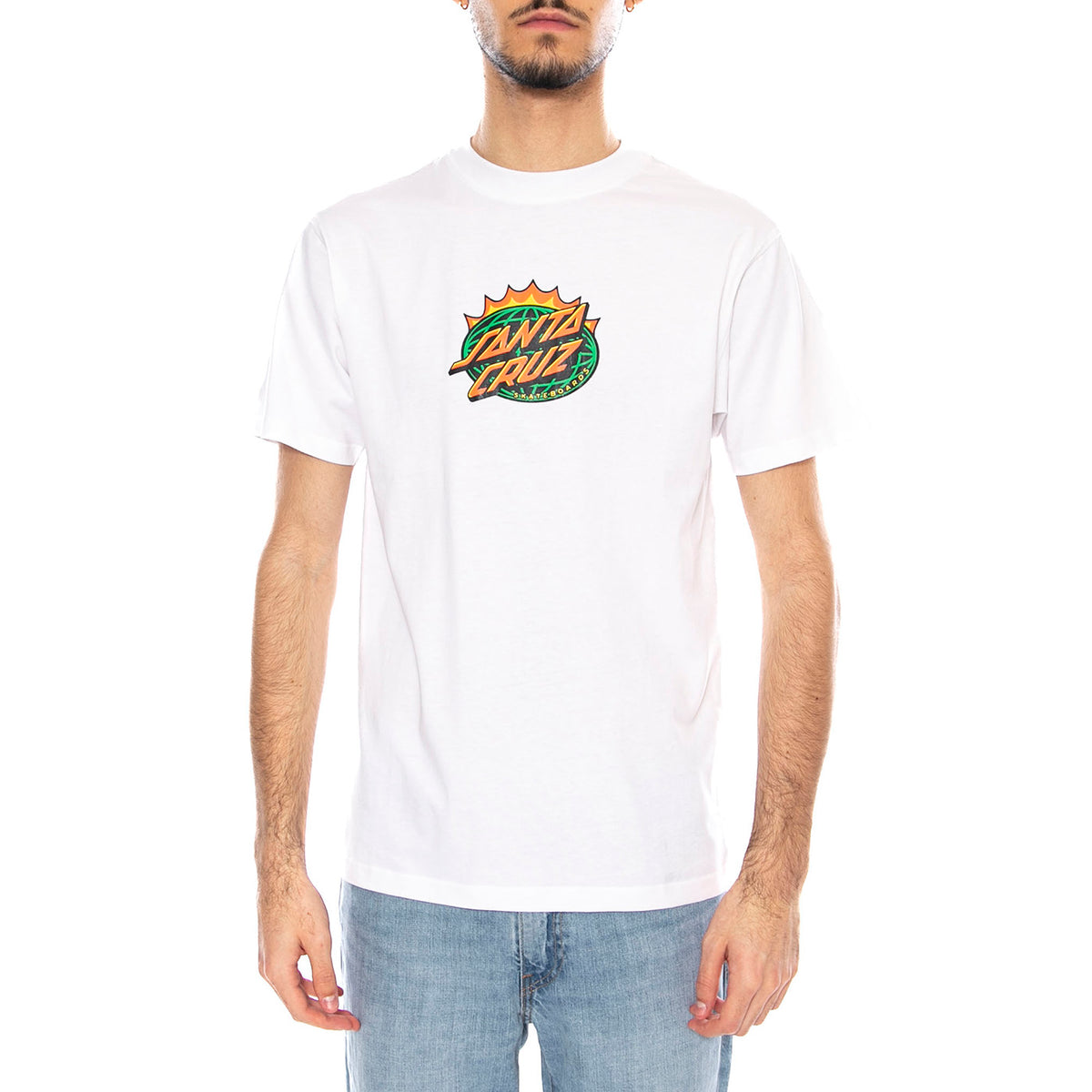 Kendall End Of The Dot -- Maglietta Uomo Bianca SCA-TEE-12765 White SANTA CRUZ 