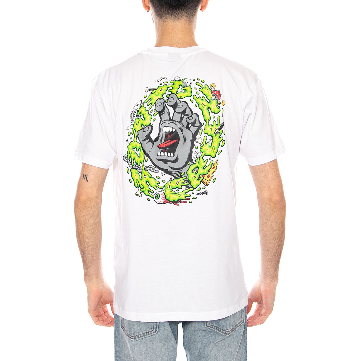 Slime Scream White - Maglietta Girocollo Uomo Bianca SCA-TEE-12777 White SANTA CRUZ 
