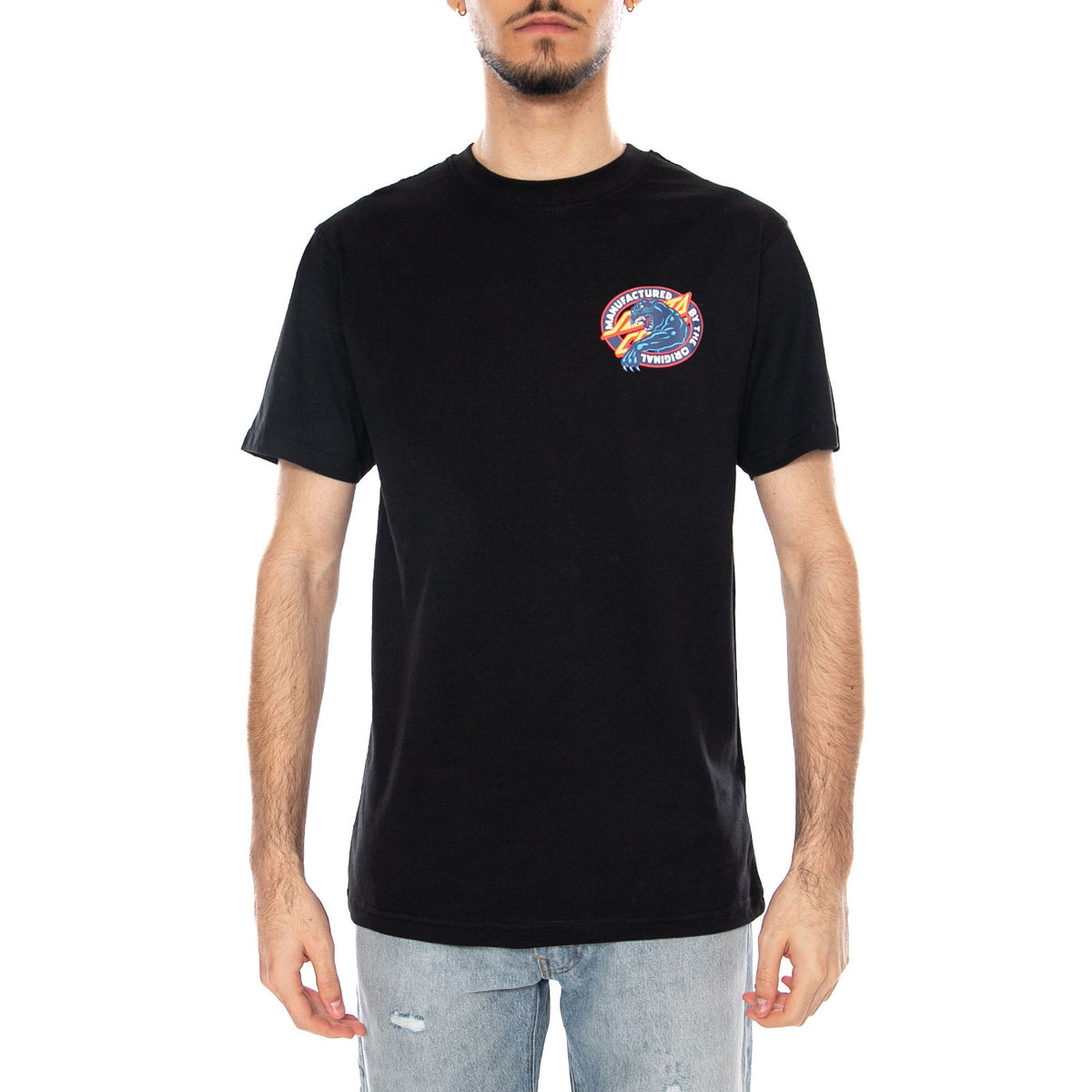Natas SC Panther Black - Maglietta Girocollo Uomo Nera SCA-TEE-12795 Black SANTA CRUZ 