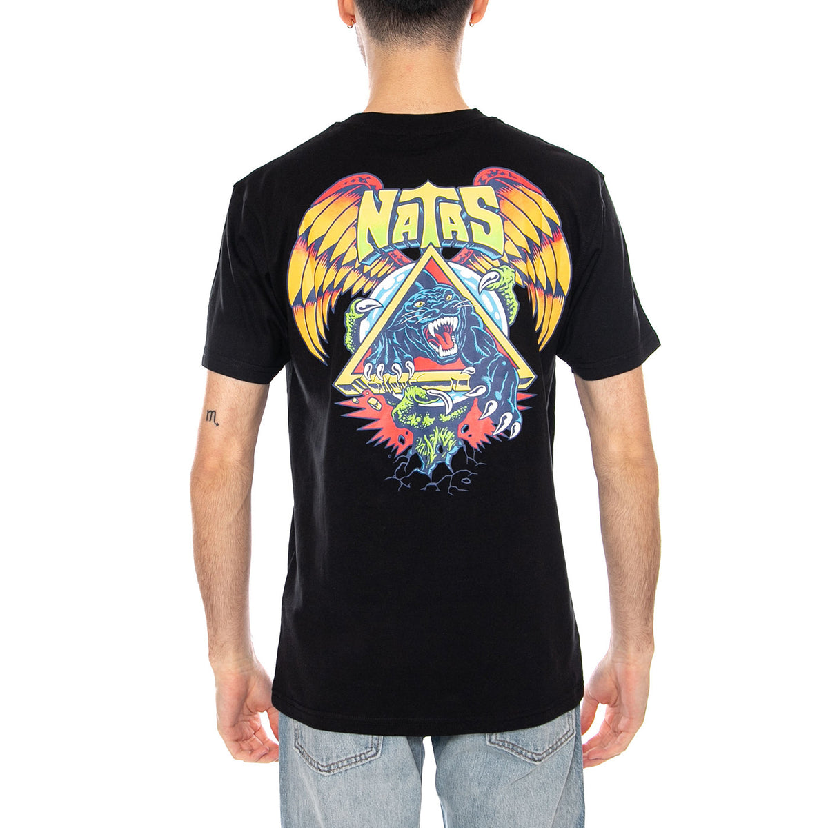 Natas SC Panther Black - Maglietta Girocollo Uomo Nera SCA-TEE-12795 Black SANTA CRUZ 