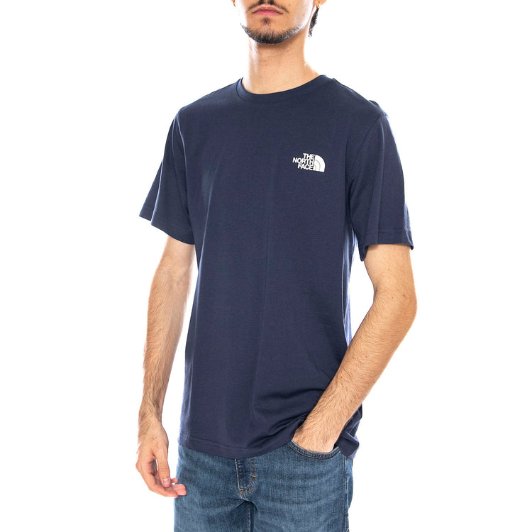 M SS Simple Dome Tee - Maglietta Girocollo Uomo Summit Navy Blu NF0A87NG 8K21 THE NORTH FACE 