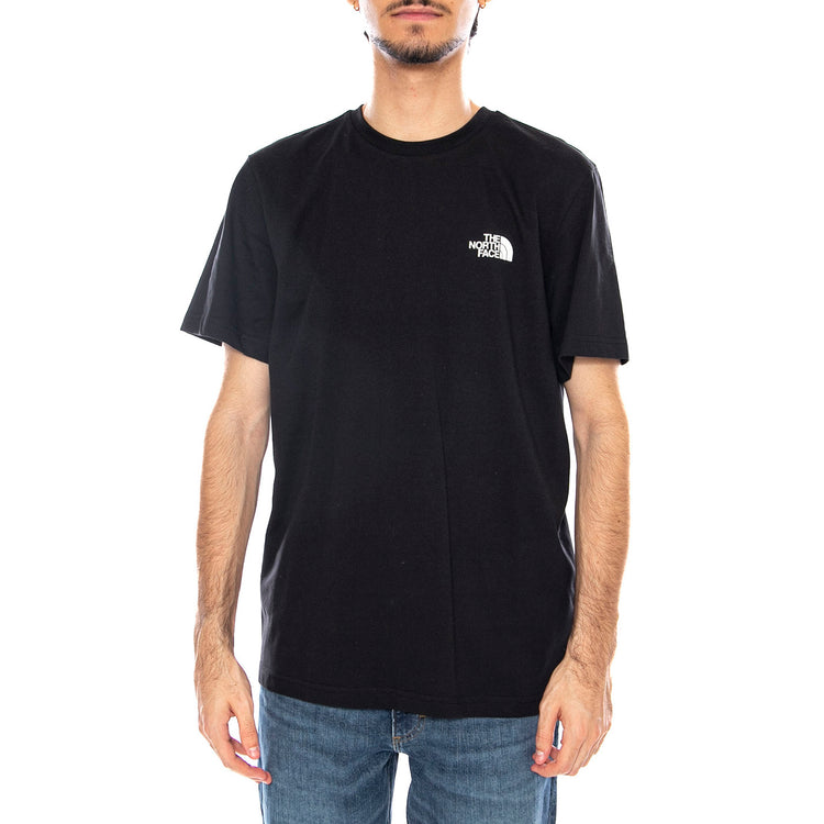 M SS Simple Dome Tee Black - Maglietta Girocollo Uomo Nero NF0A87NG JK31 THE NORTH FACE 