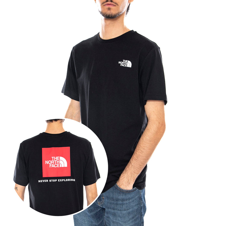 M SS Box NSE Tee Black - Maglietta Girocollo Uomo Nero NF0A87NP JK31 THE NORTH FACE 