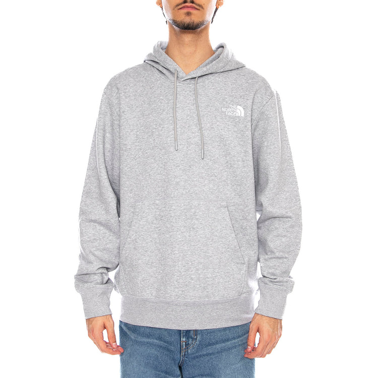 M Essential Relaxed Hoodie Light Grey Heather - Felpa con Cappuccio Uomo Grigia NF0A89ES DYX1 THE NORTH FACE 