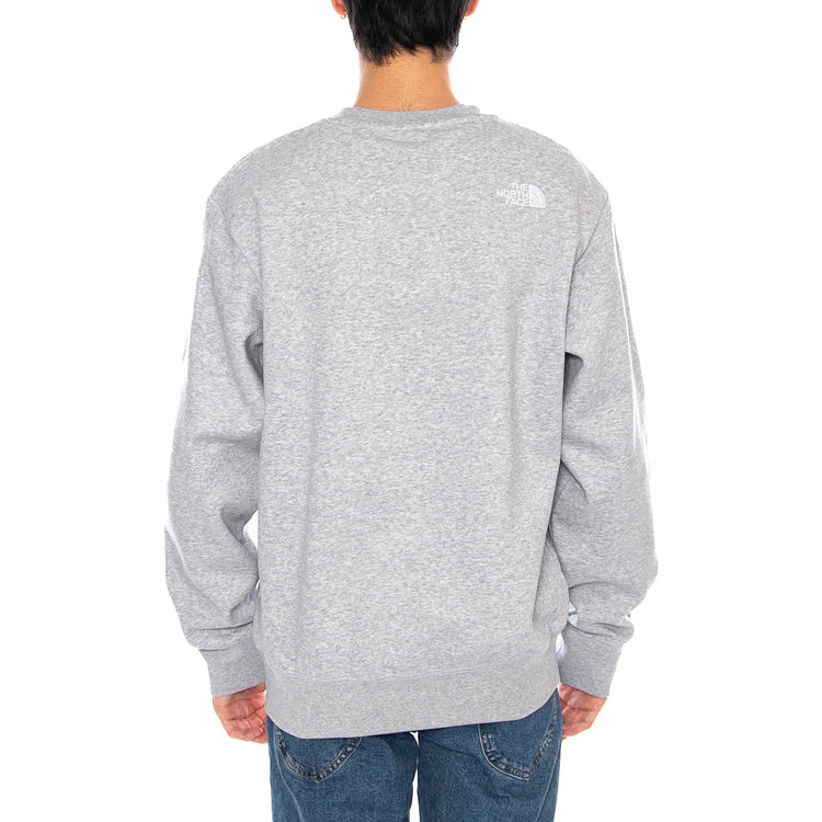 M Essential Relaxed Crew Grey - Felpa Girocollo Uomo Grigia NF0A89ET DYX1 THE NORTH FACE 