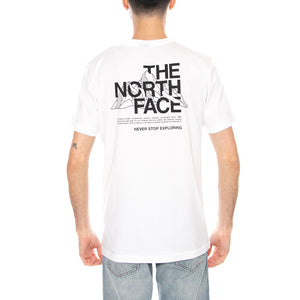 M Mountain Sketch SS Tee - Maglietta Girocollo Uomo Bianca NF0A8EE8 FN41 THE NORTH FACE 
