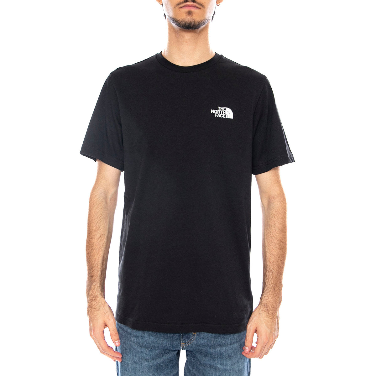 M Mountain Sketch SS Tee Black - Maglietta Girocollo Uomo Nera NF0A8EE8 JK31 THE NORTH FACE 