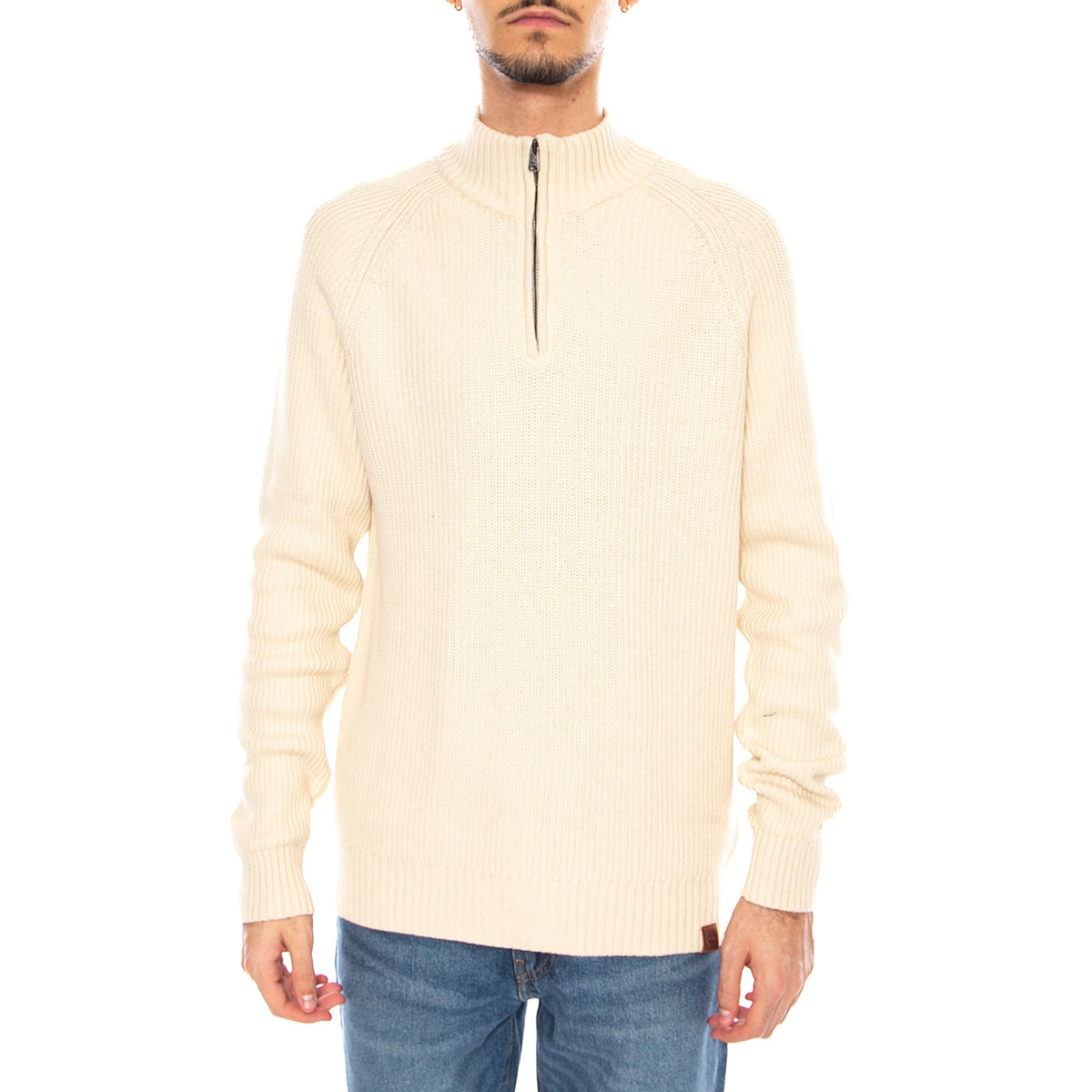 Williams River Textured 1/4 Zip Sweater Ecrù -- Maglione Uomo Ecrù TB0A5M8 PEFL1 TIMBERLAND 