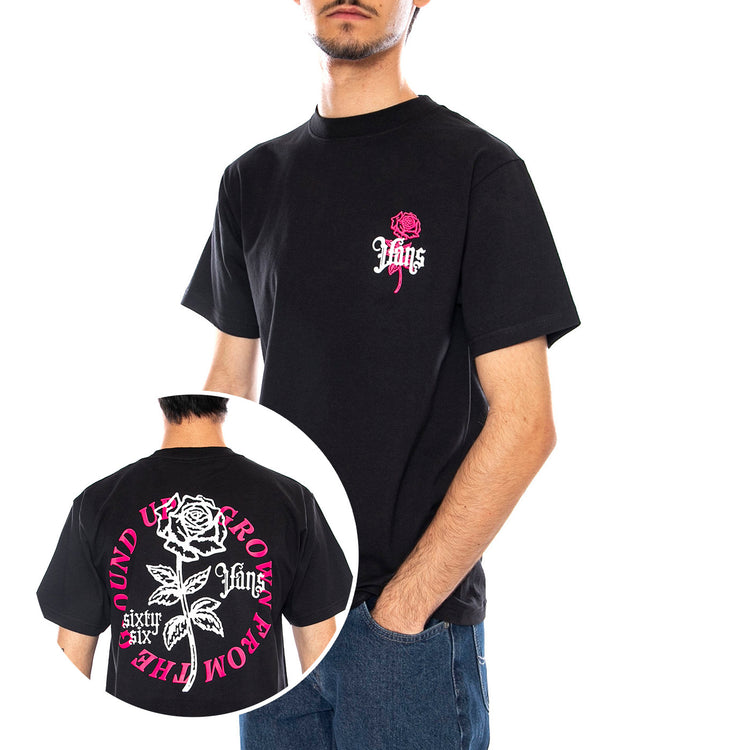 Grown From The Ground Up SS Black Tee - Maglietta Girocollo Uomo Nera VN000PCH BLK1 VANS 