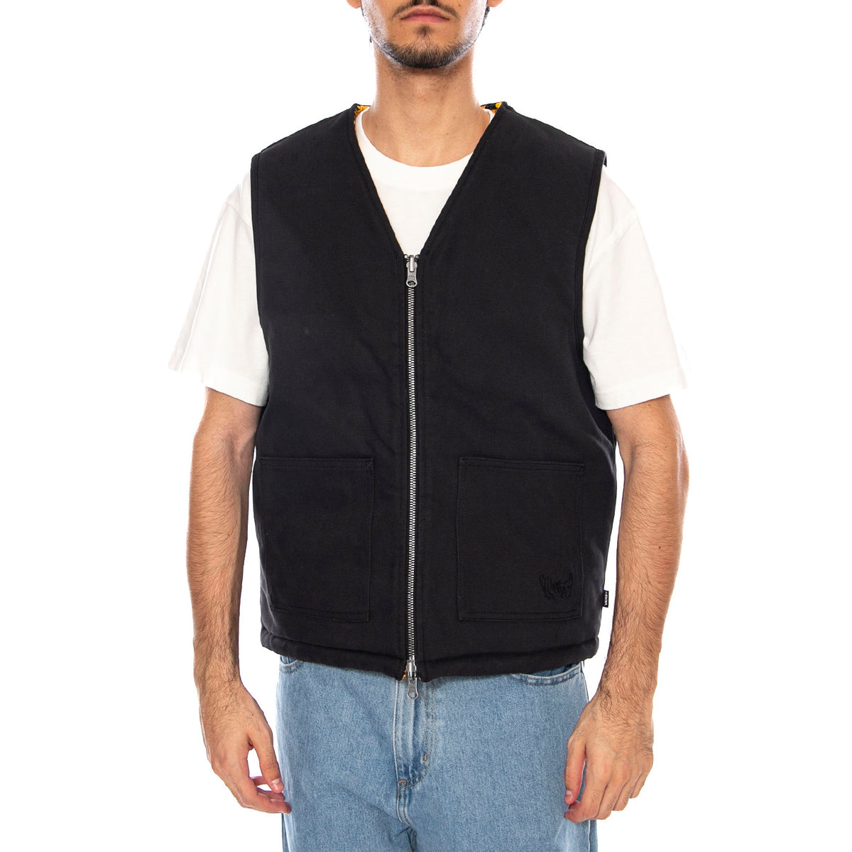 Raw Instinct Vest - Giacca Smanicata Uomo Nera / Multicolore VN000R8Z BLK1 VANS 