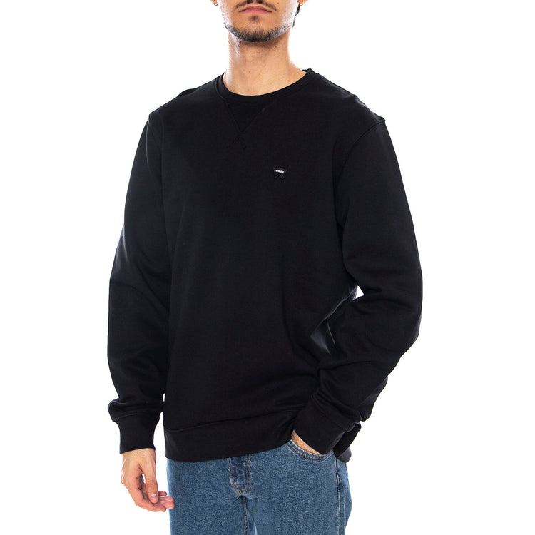 Sign Off Crew Black - Felpa Girocollo Uomo Nera 112350535 . WRANGLER 
