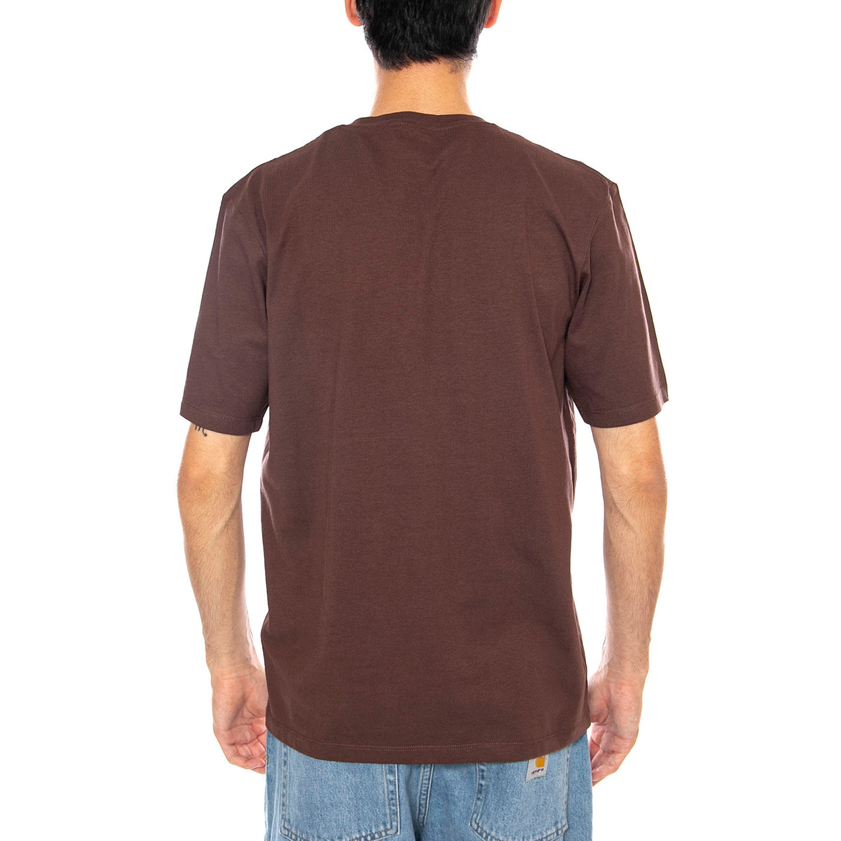 Sign Off Tee Mahogany - Maglietta Girocollo Uomo Marrone 112371484 . WRANGLER 