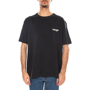 CJ Graphic Tee Faded Black - Maglietta Girocollo Uomo Nera 112371493 . WRANGLER 