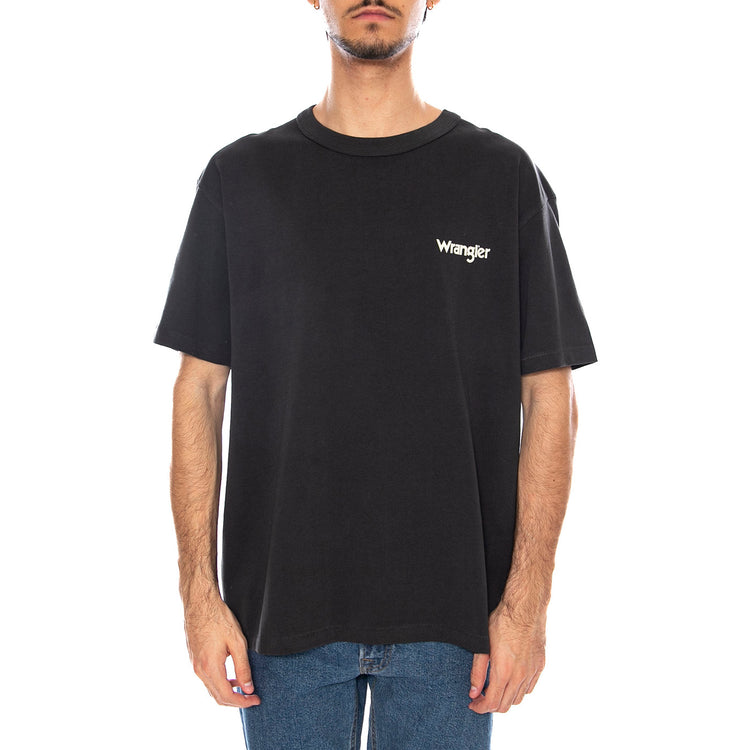 CJ Graphic Tee Faded Black - Maglietta Girocollo Uomo Nera 112371493 . WRANGLER 