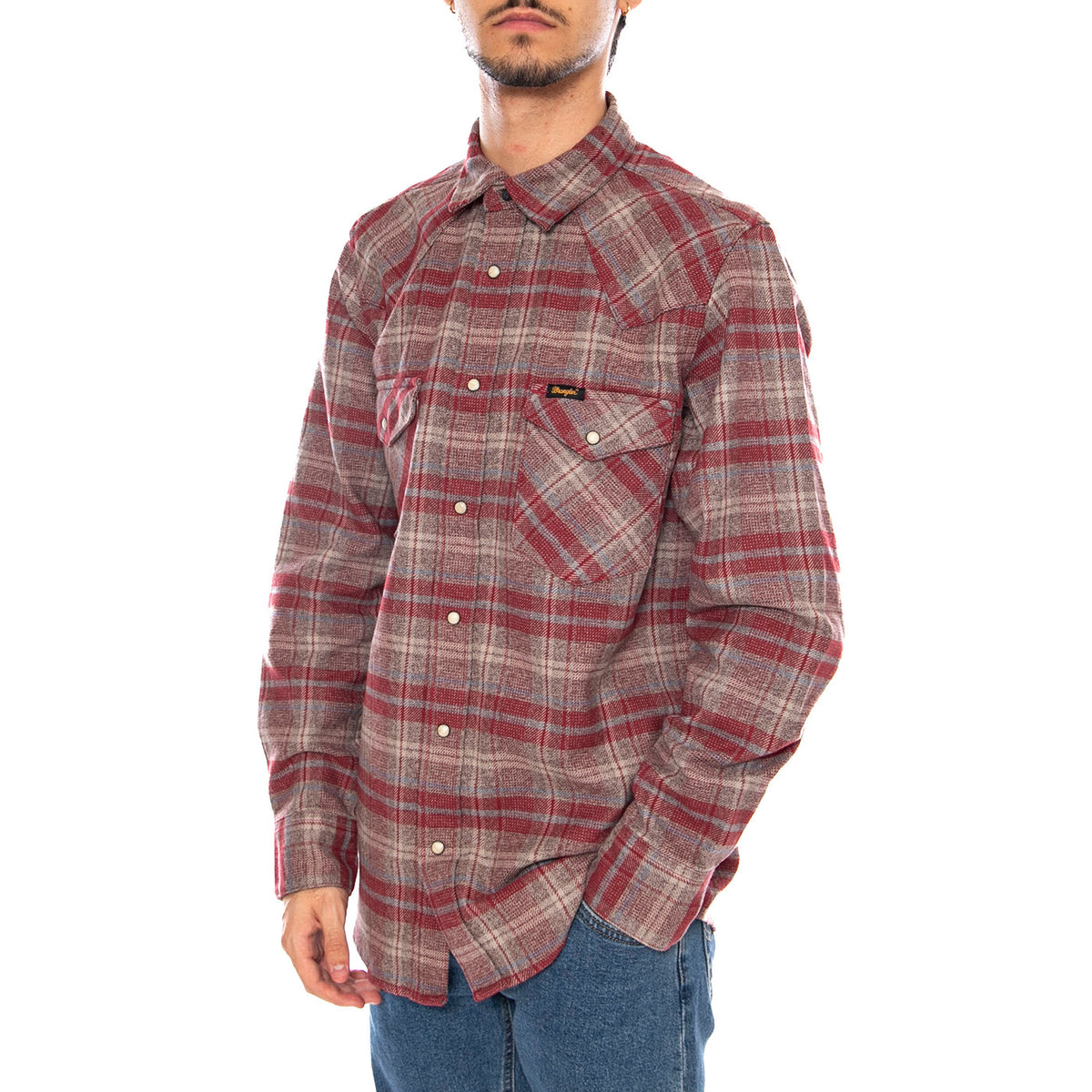 Western Shirt Ruby Wine - Camicia Uomo Multicolore 112371525 . WRANGLER 