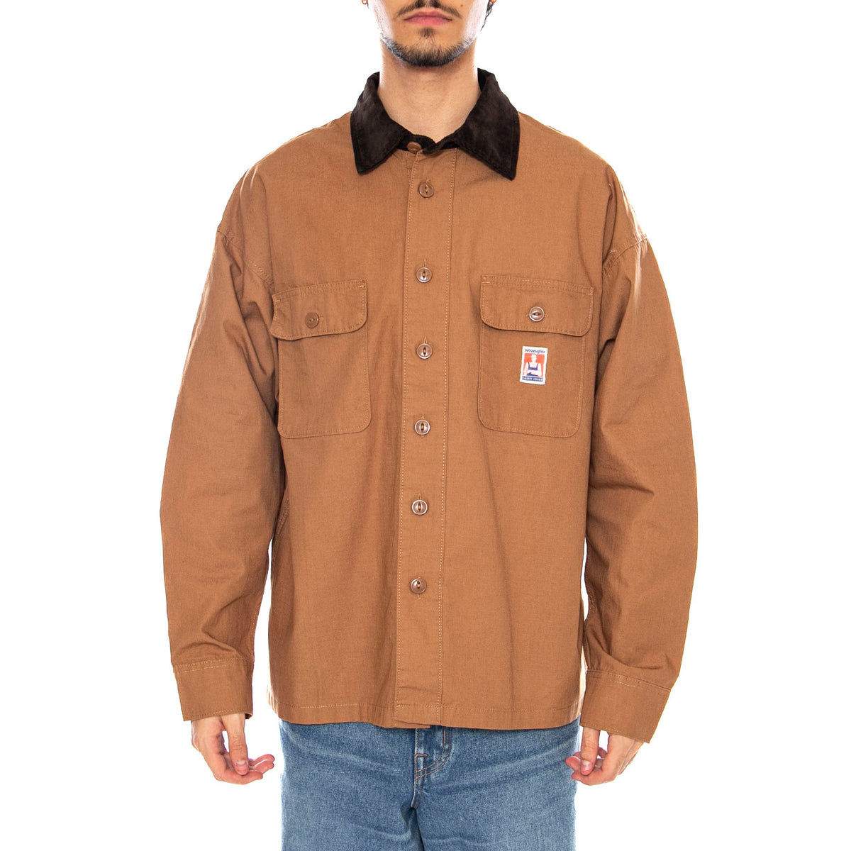 CJ Overshirt Toasted Coconut - Sovracamicia / Giacca Uomo Marrone 112371547 . WRANGLER 