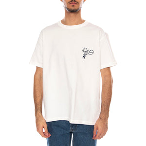 Rode Ben Tee Worn White - Maglietta Girocollo Uomo Bianca 112371671 . WRANGLER 