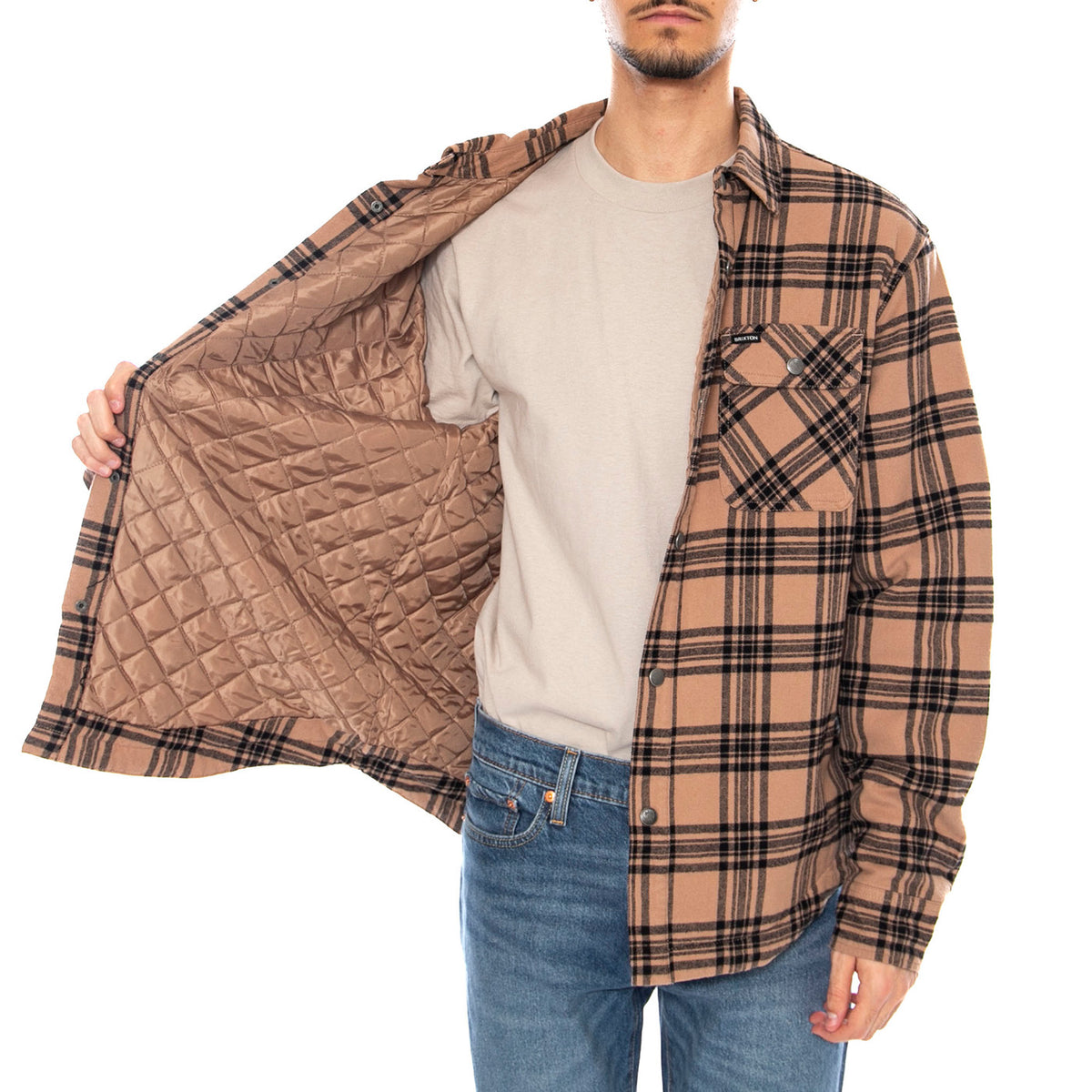Bowery Quilted Flannel Shirt -- Giacca Uomo Multicolore 01418 WDSKB BRIXTON 