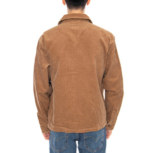 Motor Zip Jacket -- Giacca Uomo Tiger's Eye Cord Marrone 03442 TGREC BRIXTON 