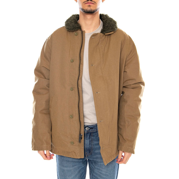 20th Anniversary Mast Jacket -- Giacca Uomo Olive Surplus Marrone 03445 OLVSP BRIXTON 