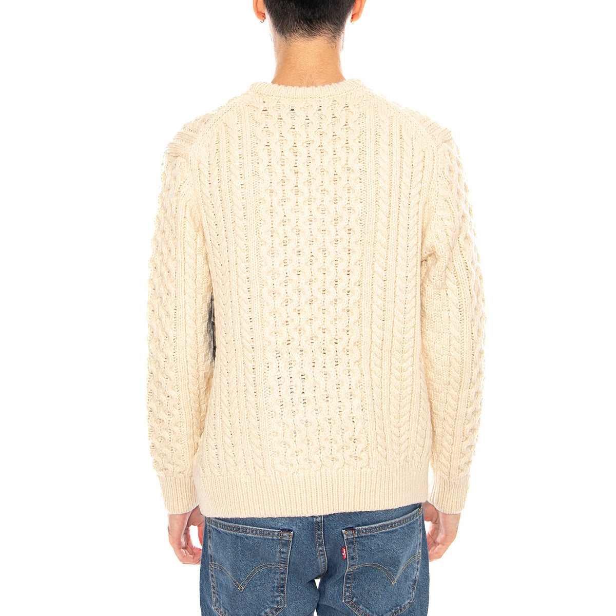 Classic Fisherman S Sweater -- Maglione Uomo Oatmeal Ecrù 22636 OATML BRIXTON 