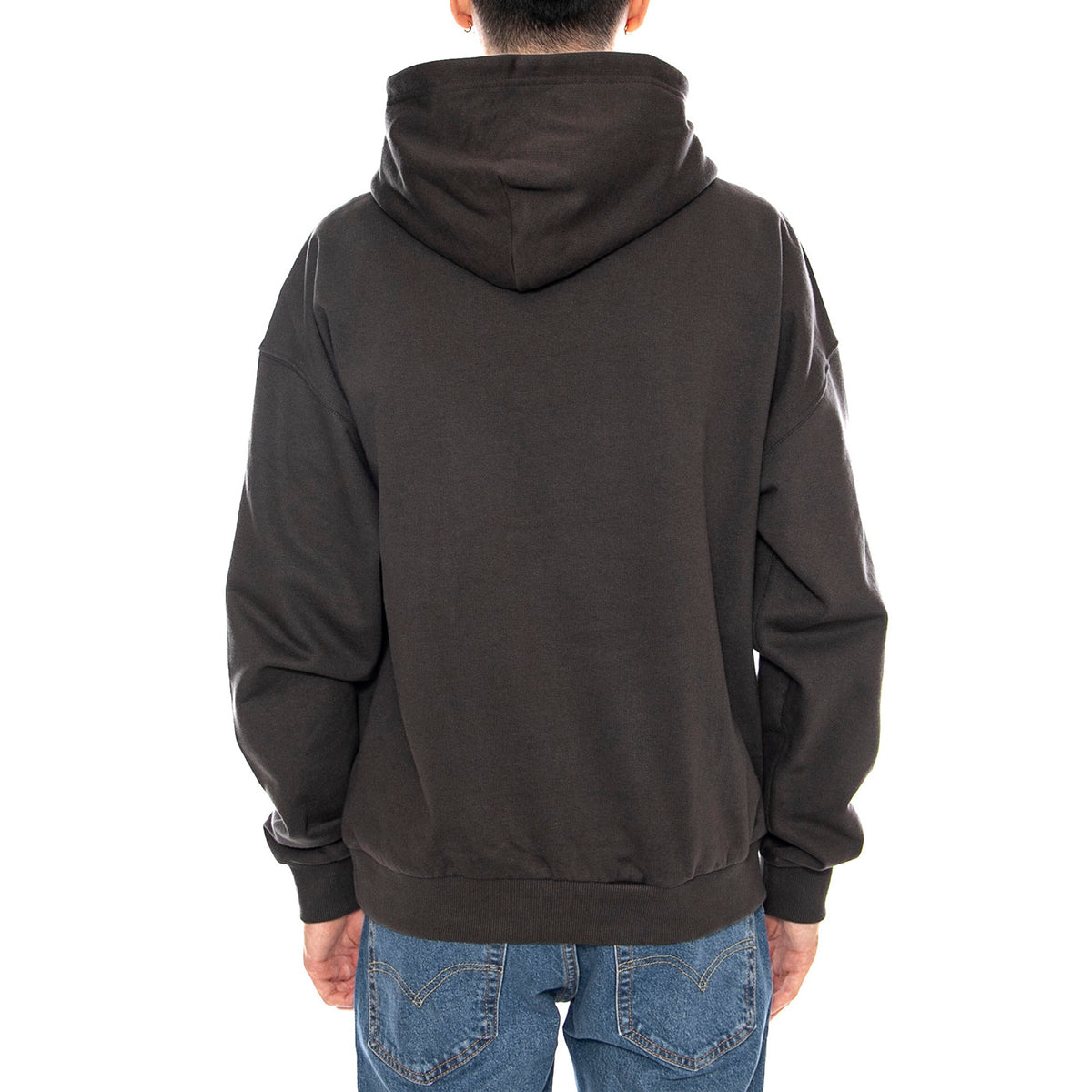 Embroidered Heavy Weight Hood -- Felpa con Cappuccio Uomo Washed Black 22645 WABLK BRIXTON 