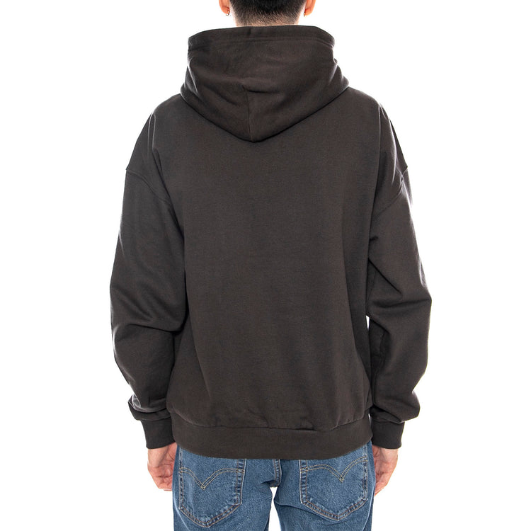 Embroidered Heavy Weight Hood -- Felpa con Cappuccio Uomo Washed Black 22645 WABLK BRIXTON 