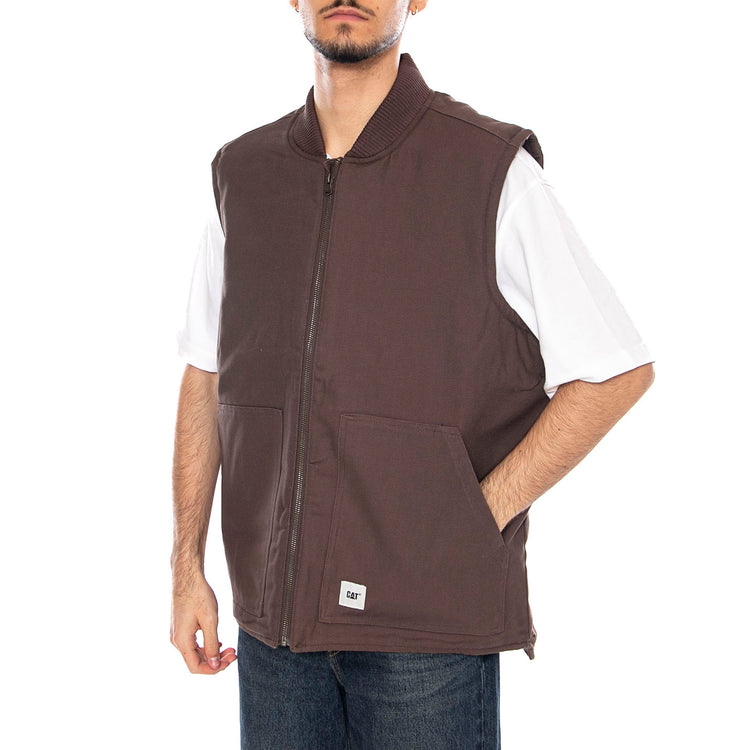 Classic Canvas Vest -- Gilet Uomo Marrone 6040102 19-0912 CAT 