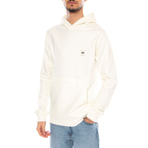 Essential Hoodie -- Felpa Uomo Bianca con Cappuccio 6050121 11-4300 CAT 