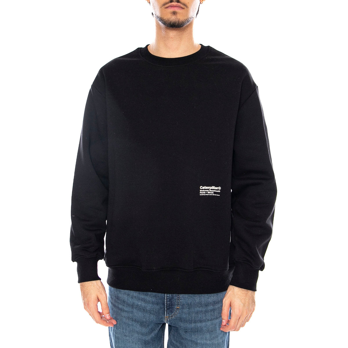 Stars and Stripes Cewneck Black - Felpa Girocollo Uomo Nera 6050169 10158 CAT 