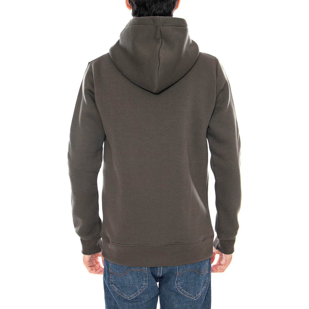 Logo Hoodie Military Olive - Felpa con Cappuccio Uomo Verde 6050193 12365 CAT 