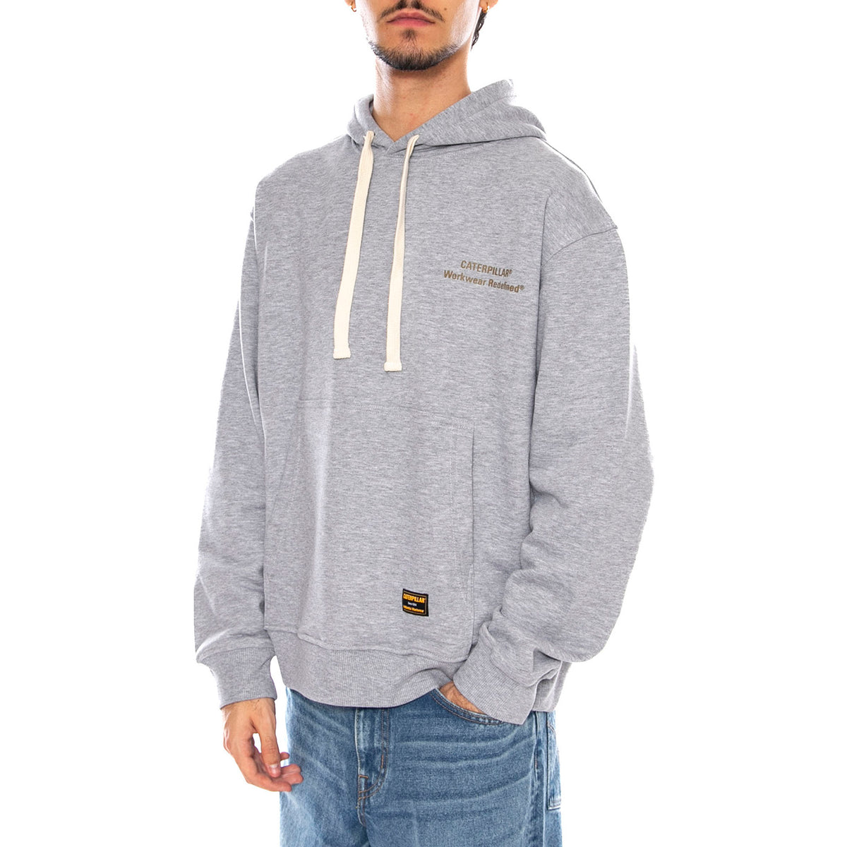 Redefined Hoodie Heather Grey - Felpa con Cappuccio Uomo Grigia 6050213 10122 CAT 
