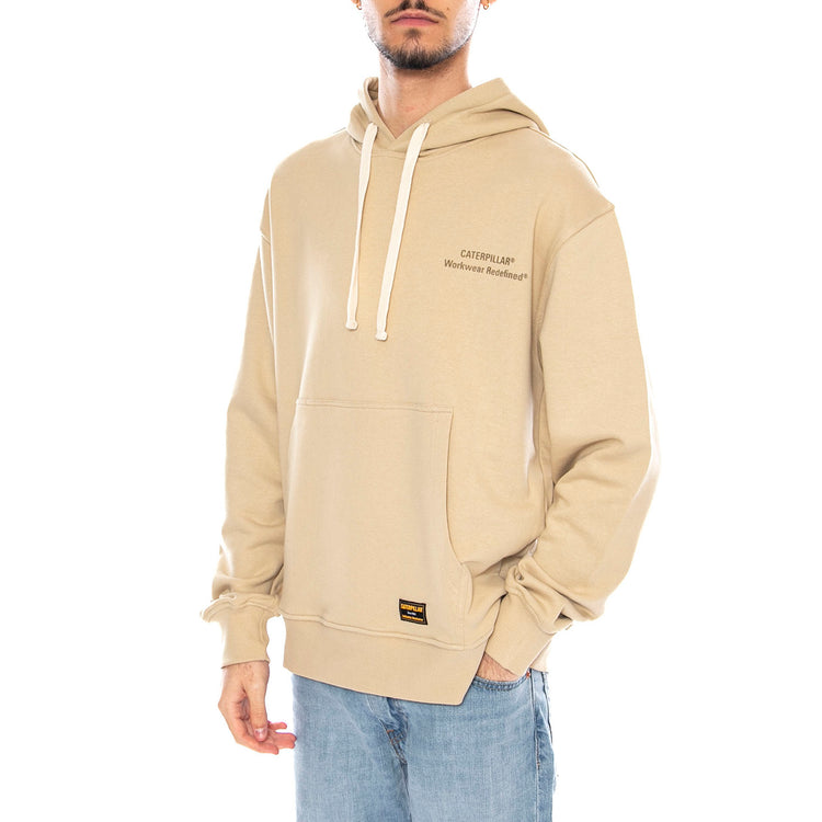 Redefined Hoodie -- Felpa Uomo Pale Khaki con Cappuccio 6050213 15-1216 CAT 