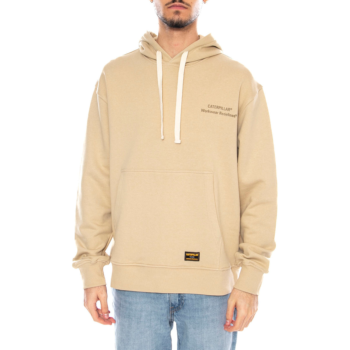 Redefined Hoodie -- Felpa Uomo Pale Khaki con Cappuccio 6050213 15-1216 CAT 