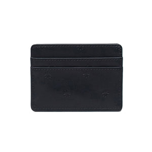 Charlie Cardholder Wallet Vegan Leather Black Floral Deboss - Portacarte in Materiale Vegano Nero 11147 06103 HERSCHEL 