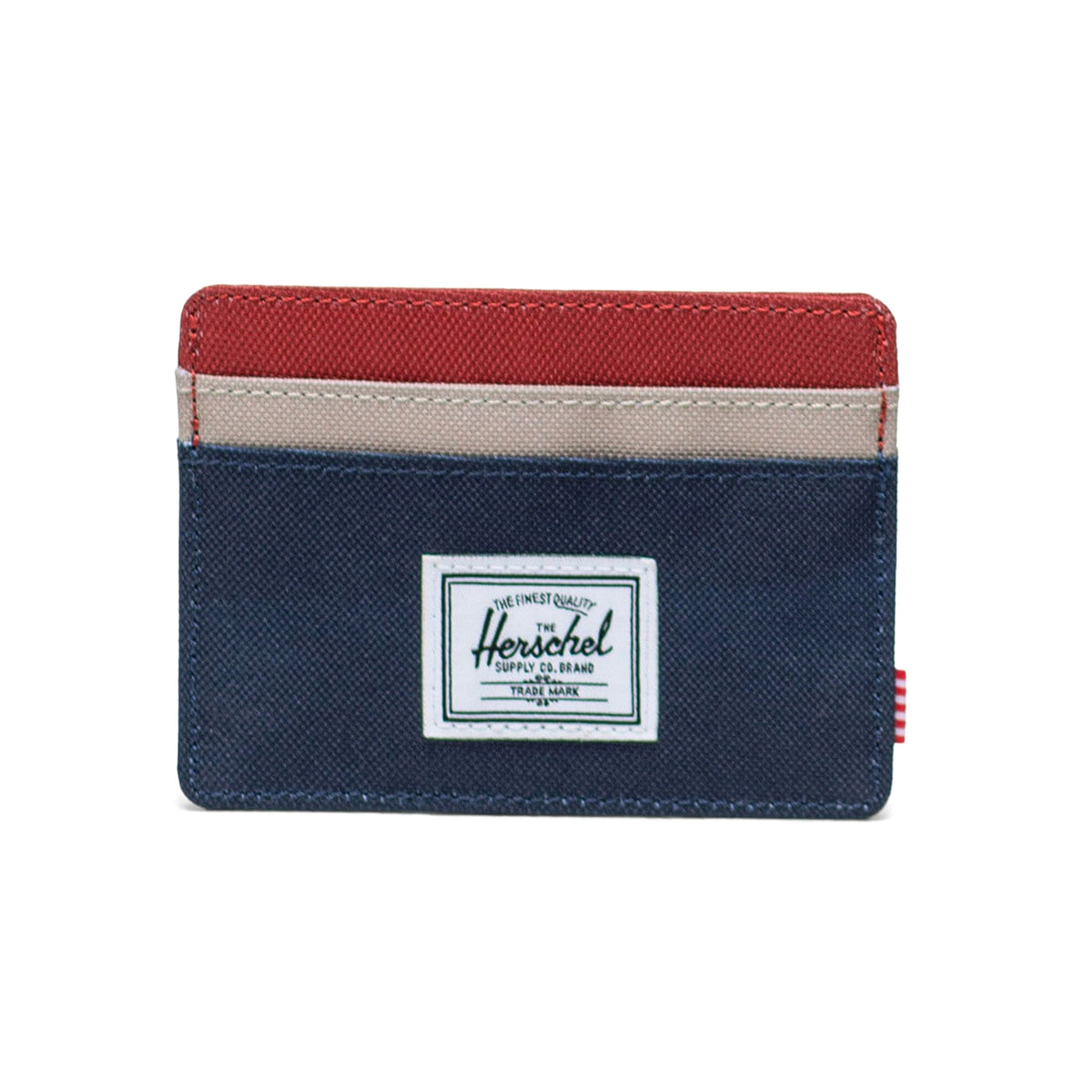 Charlie Cardholder Black Iris Red Ochre Twill - Portacarte Multicolore 30065 06246 HERSCHEL 