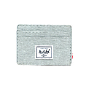 Charlie Cardholder Iceberg Green Crosshatch - Poratcarte Verde 30065 06569 HERSCHEL 