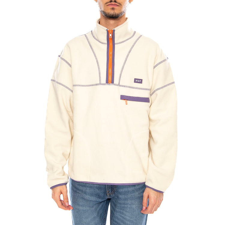 Elysian Quarter Zip Fleece -- Felpa Uomo Collo Zip Bone FL00206 BNE HUF 