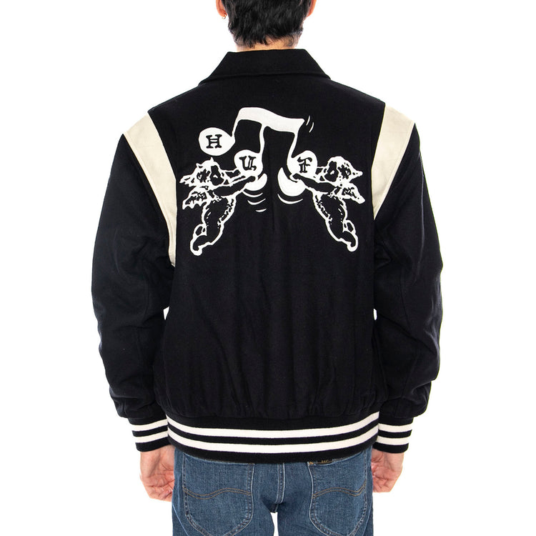 Song Varsity Jacket Black - Giacca Uomo Nera JK00439 BLK HUF 