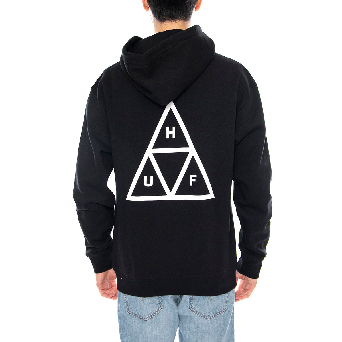 HUF Set TT P/O Hoodie -- Felpa Uomo Cappuccio Nera PF00572 BLK HUF 