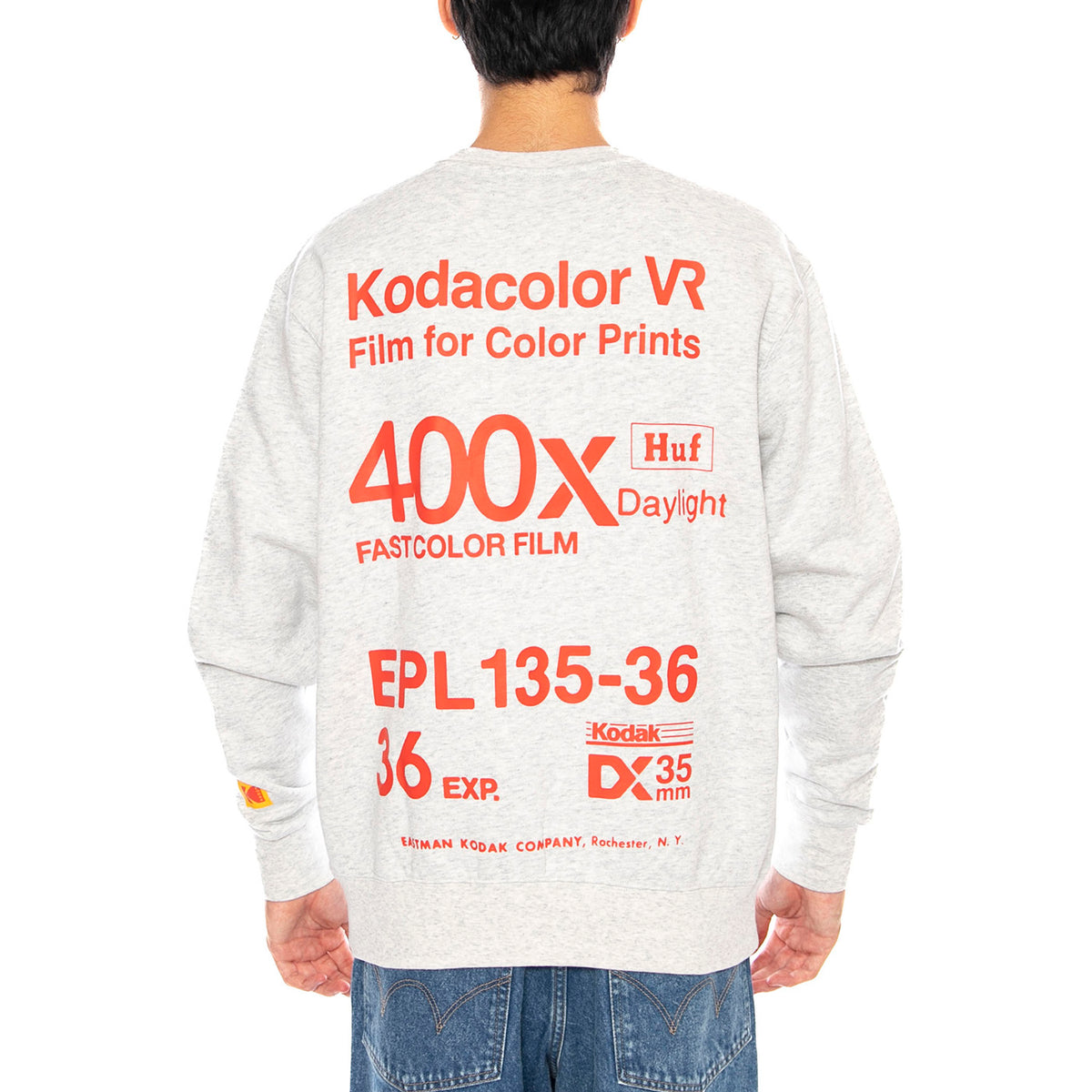 Golden Hour Crewneck -- Felpa Girocollo Uomo Grigia PF00753 AS HUF 