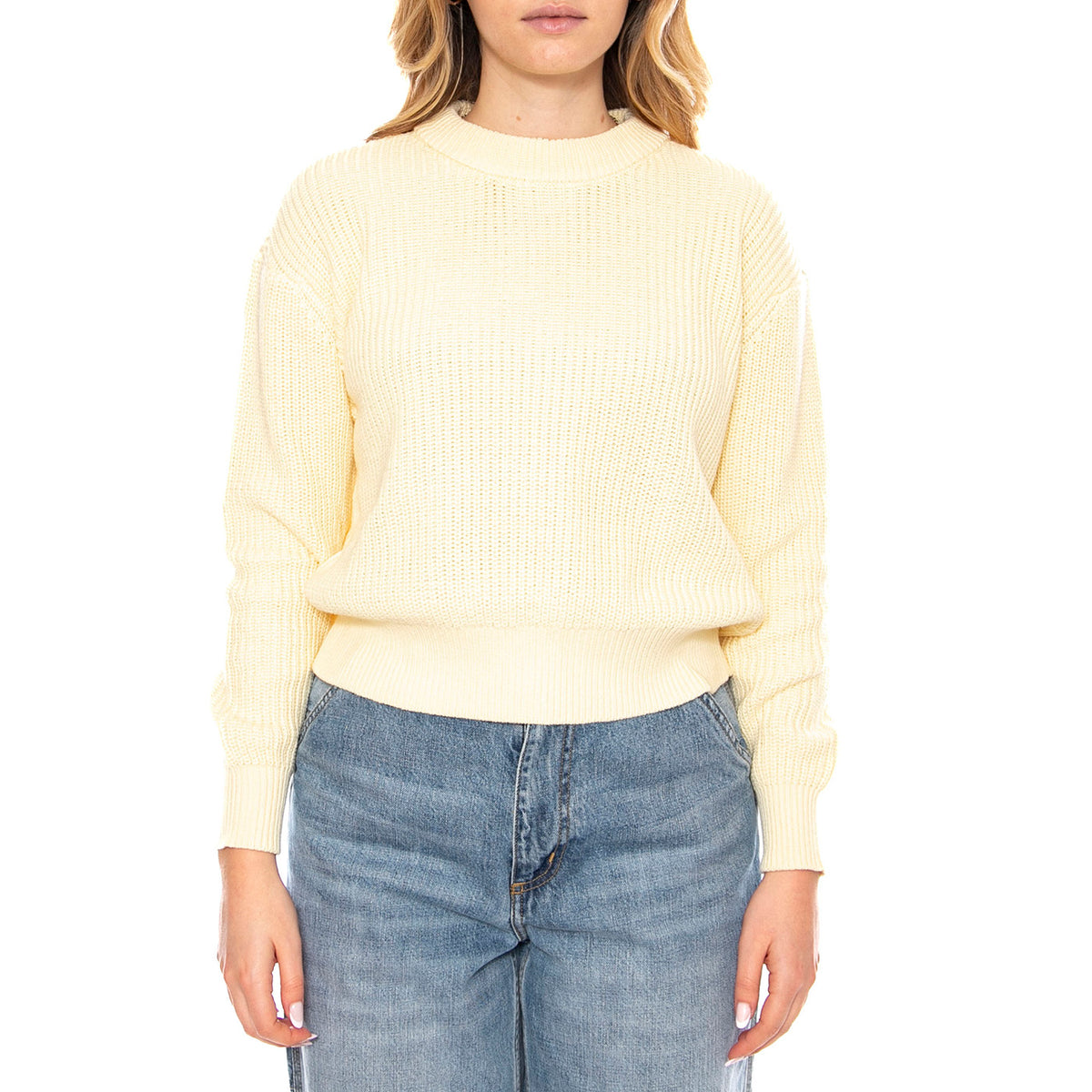 Mikala Jumper G006 GOTS Flan Crema -- Maglione Donna Bianco 16901G006 0619 MINIMUM 
