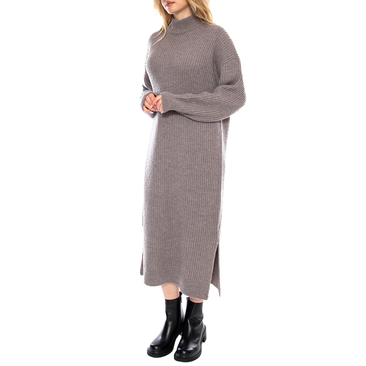 Pippalika Abito Lungo Gull Melange -- Abito Donna Grigio 203377148 3803m MINIMUM 