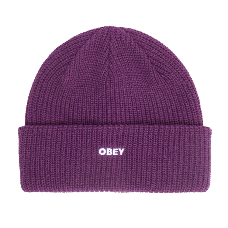Future Beanie Wineberry - Cappellino in MAglia a Coste Viola 100030163 WNE OBEY 