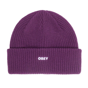 Future Beanie Wineberry - Cappellino in MAglia a Coste Viola 100030163 WNE OBEY 