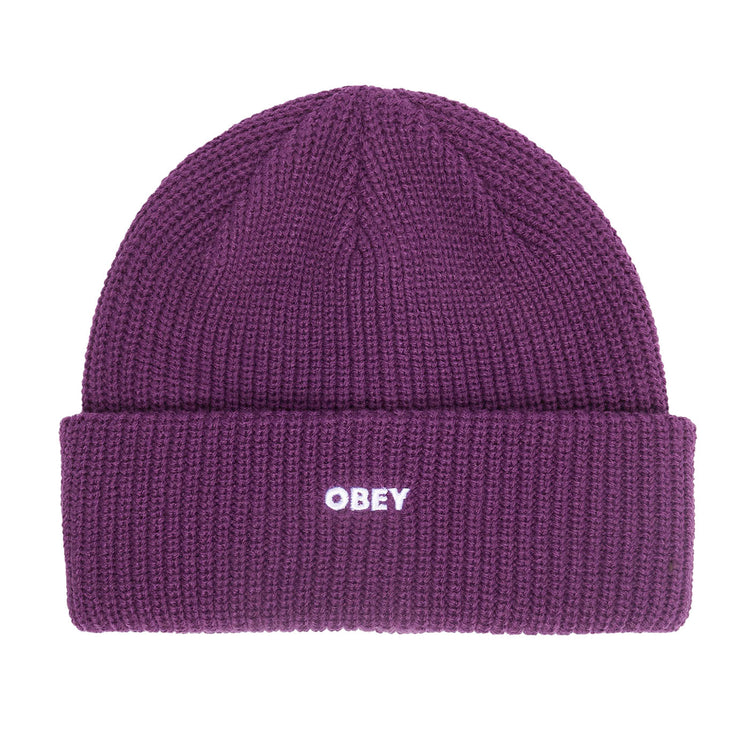 Future Beanie Wineberry - Cappellino in MAglia a Coste Viola 100030163 WNE OBEY 